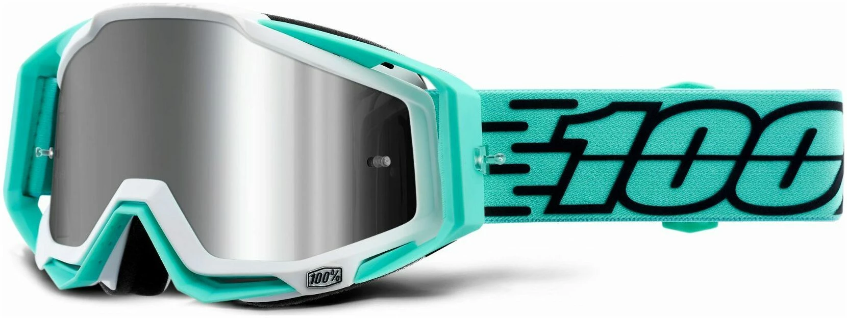 100% Racecraft + Injected Silver Mirror Lens Goggles