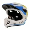 Kiddimoto Ikon Full Face Kids Helmet - White/Blue