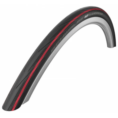 Pneumatiques Pour Cycles 700x25C Pneu Schwalbe LUGANO II - Kevlar Guard HS471 Bande Rouge - Tringle Souple - ETRTO 25-622