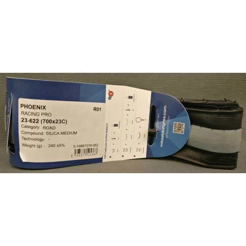 Pneumatiques Pour Cycles 700x23C Pneu Mitas PHOENIX R01 Gris Tringle Souple - ETRTO 23-622 - Image 2