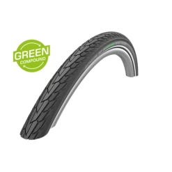 Pneumatiques Pour Cycles 26x1.75 Pneumatique Schwalbe ROAD CRUISER HS484 - Reflex - Green Compound - Tringle Rigide - ETRTO 47-559