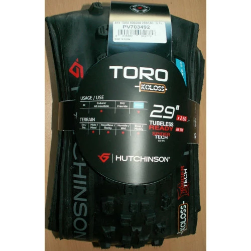 Pneumatiques Pour Cycles 29x2.60 Pneu Hutchinson TORO KOLOSS - EBIKE50 - SpiderTech - Tringle Souple - Tubeless Ready - ETRTO 66-622