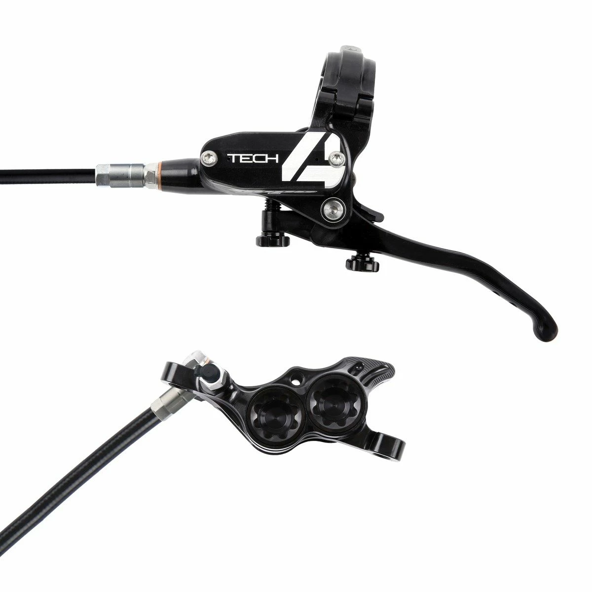 Hope Tech 4 E4 Disc Brake Set With Black Hose