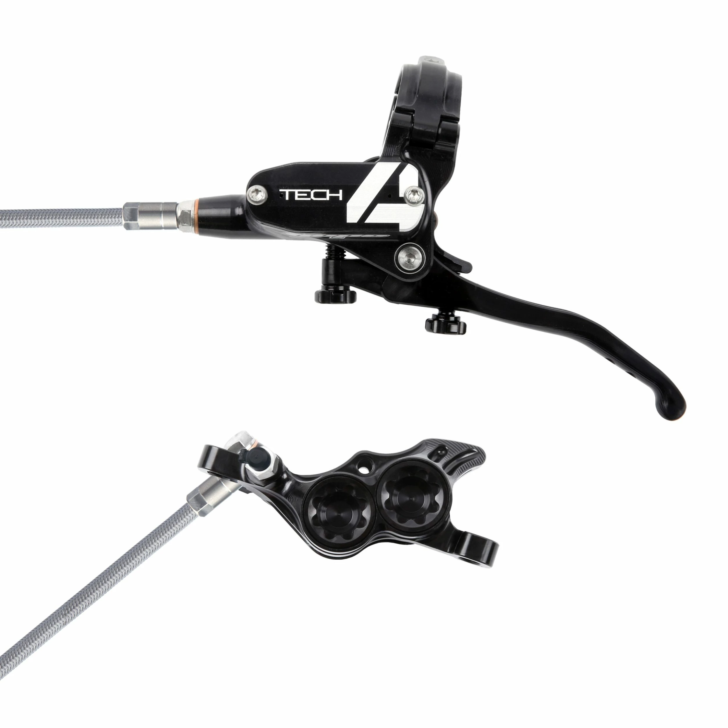 Hope Tech 4 E4 Disc Brake Set With Braided Hose